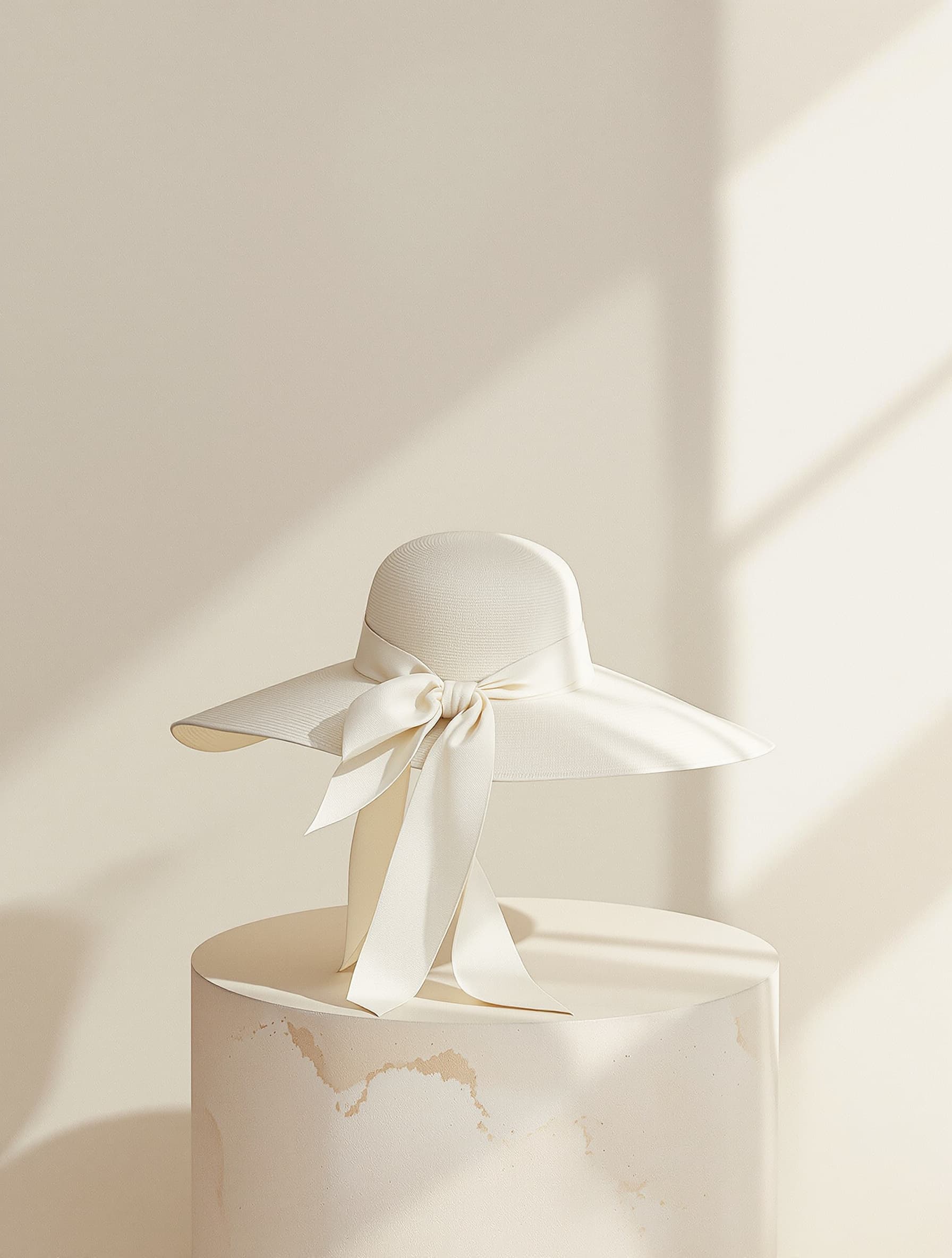 Wide-Brim Linen Sun Hat